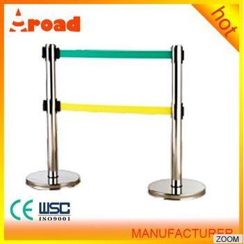 stanchions for crowd control Stainless Steel Q Manager Crowd Control Barrier Retractable Queue Stand