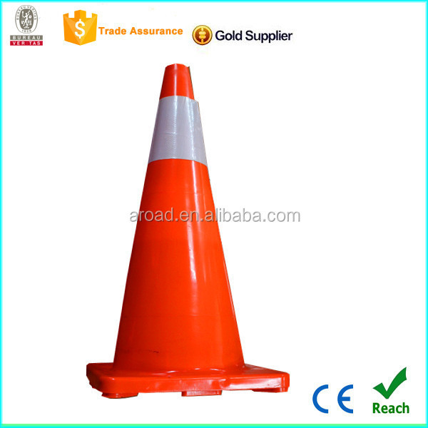 Best sales 28inch/700mm orange reflective used road PVC traffic cone