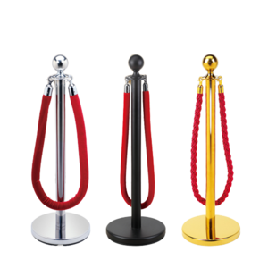 Wedding Supplies Queue Rope Barrier Red Carpet Poles Black Quantity Silver Gold Post Stainless Steel Stanchion