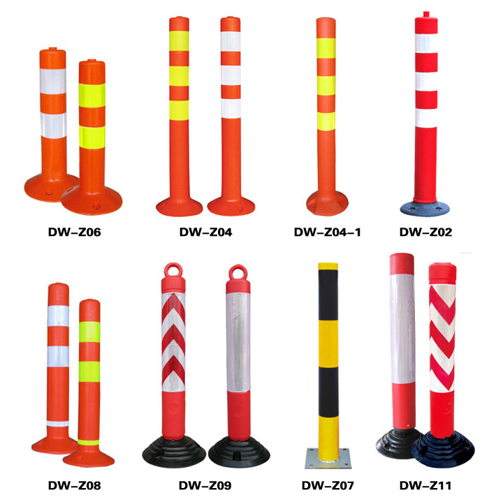 Flexible Warning Post Road Bollard Reflective Delineator Post Road Traffic Marker Post Bollard