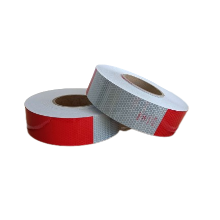 5cm*50m 3C  Red and White Honeycomb High Visibility Reflect Sticker Reflective Tape for Truck