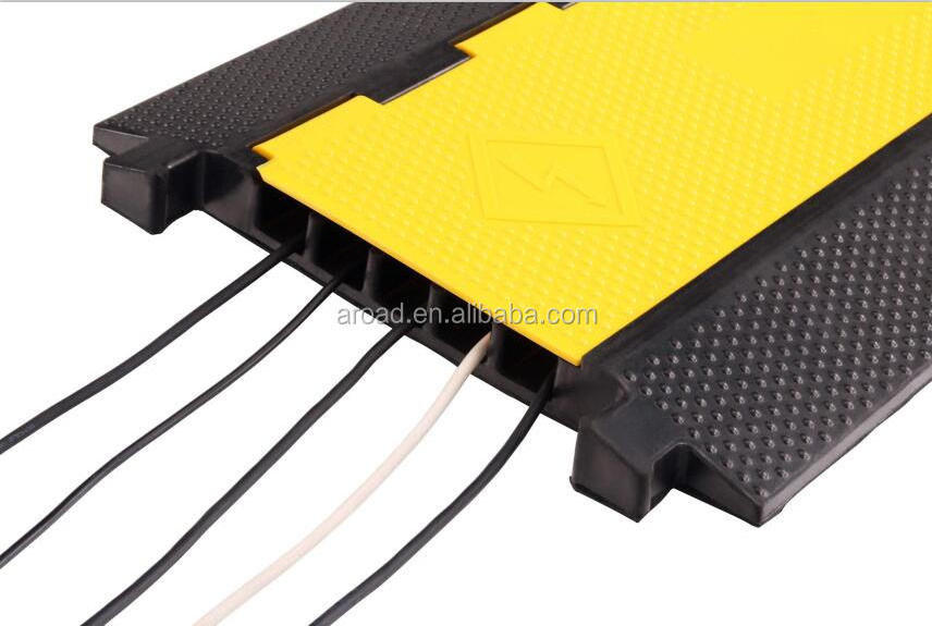 Rubber Cable Protector 5 Channel  Rubber Cable Tray Plastic Raw Material Price Cable Protector Floor PVC Trunking