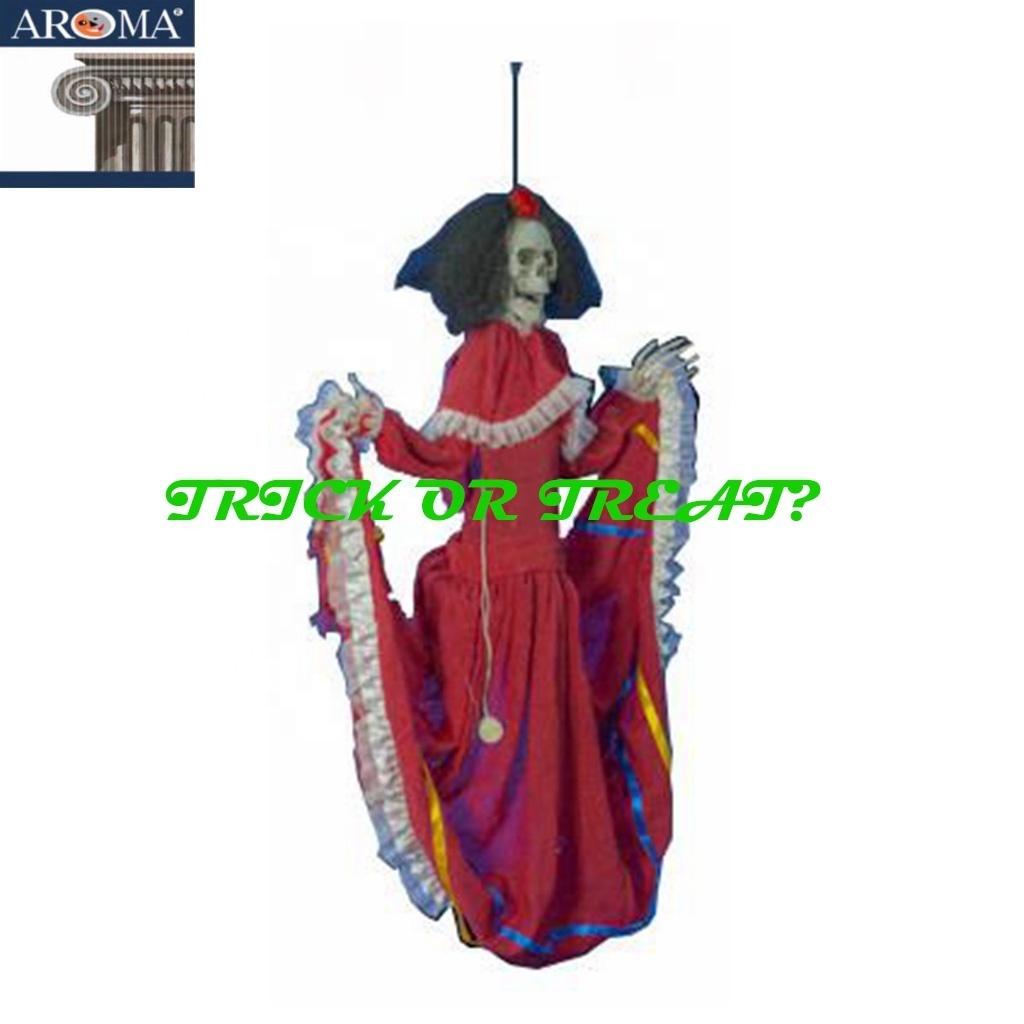 Halloween and Day of Death decor Animated Hanging Female Ghost in Skirt Halloween Prop Yard Haunted House Party Decoration