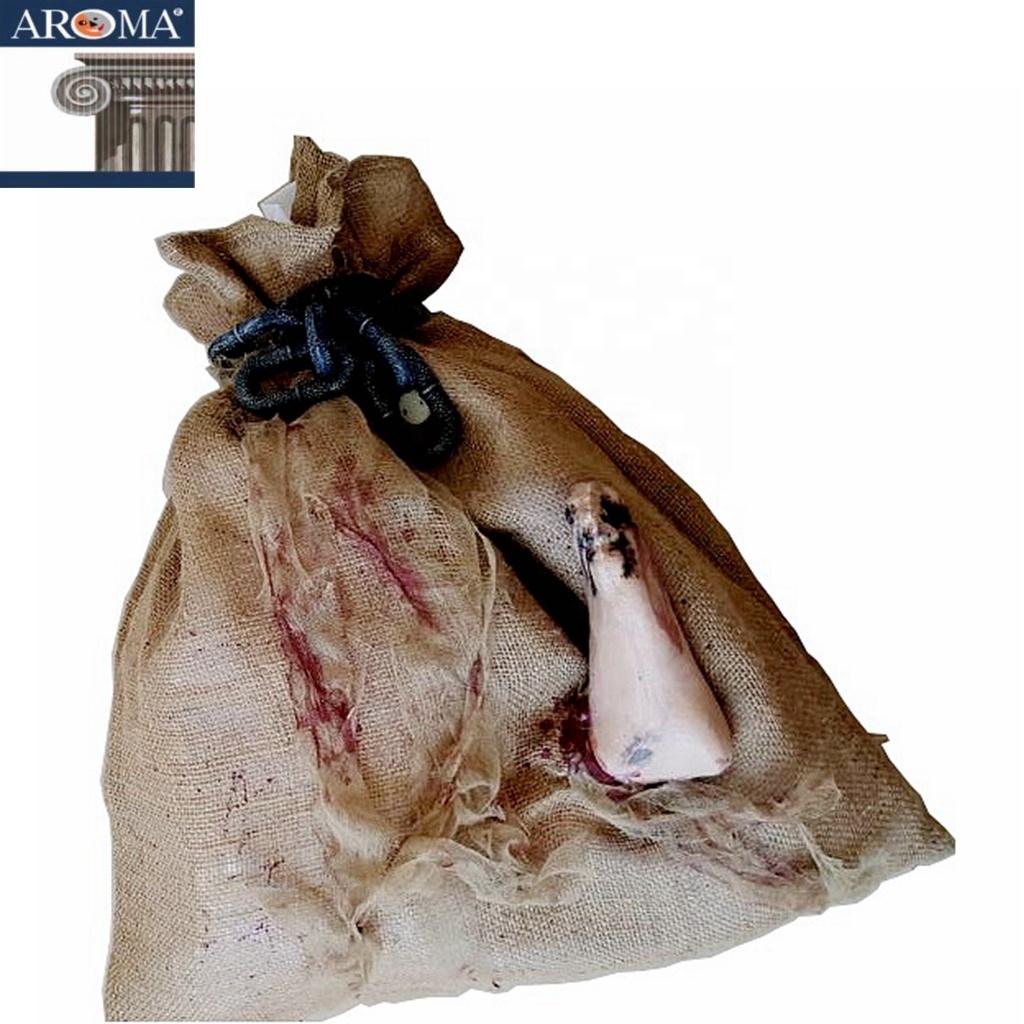 Halloween Prop Animated Zombie Body Sever Bag Shaking Foot Haunted House Animatronic Decoration