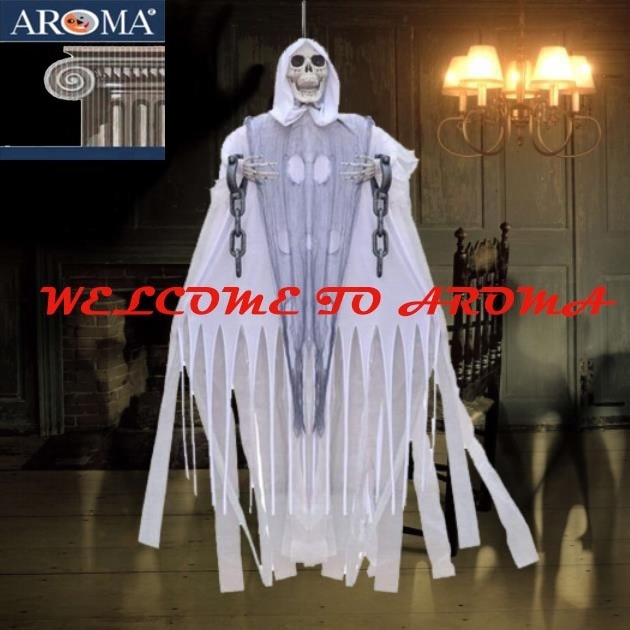 Halloween Hanging Grim Reaper 5 Feet Life-Size Halloween Grim Reaper Halloween Skeleton Flying Ghost for Haunted House