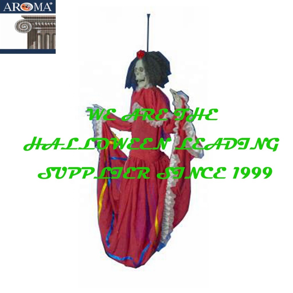 Halloween and Day of Death decor Animated Hanging Female Ghost in Skirt Halloween Prop Yard Haunted House Party Decoration