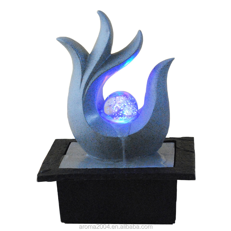 indoor crystal decorative modern sculpture abstract ornament rolling ball water fountain