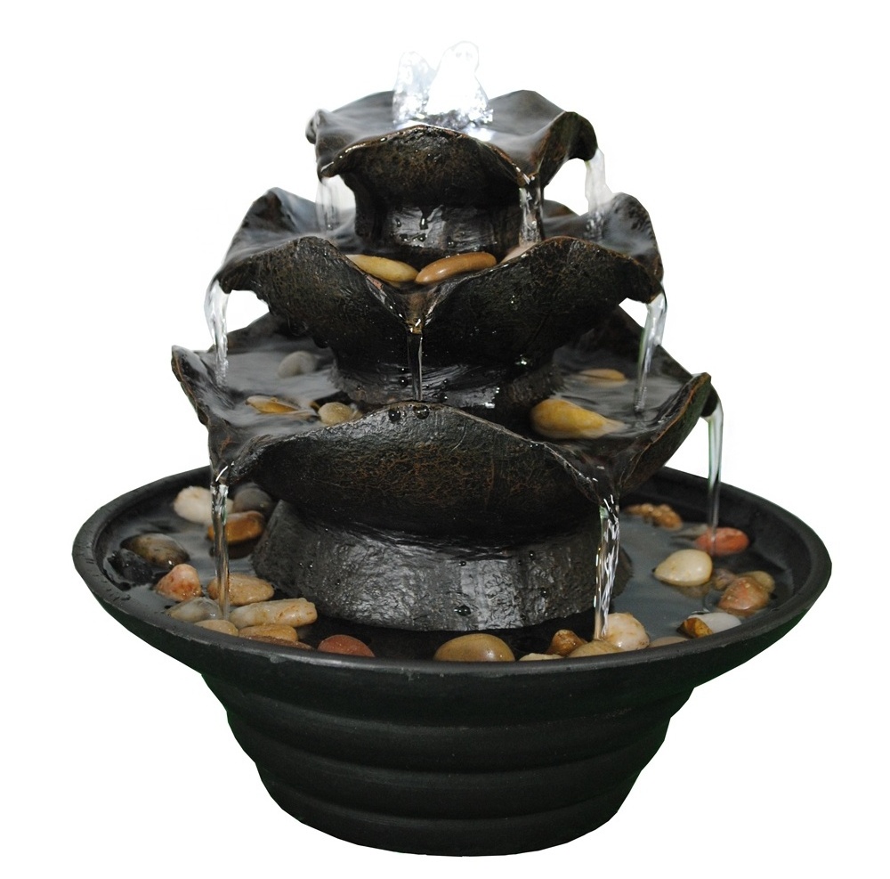 table top gift mini garden rocks indoor water fountain with ball rotating