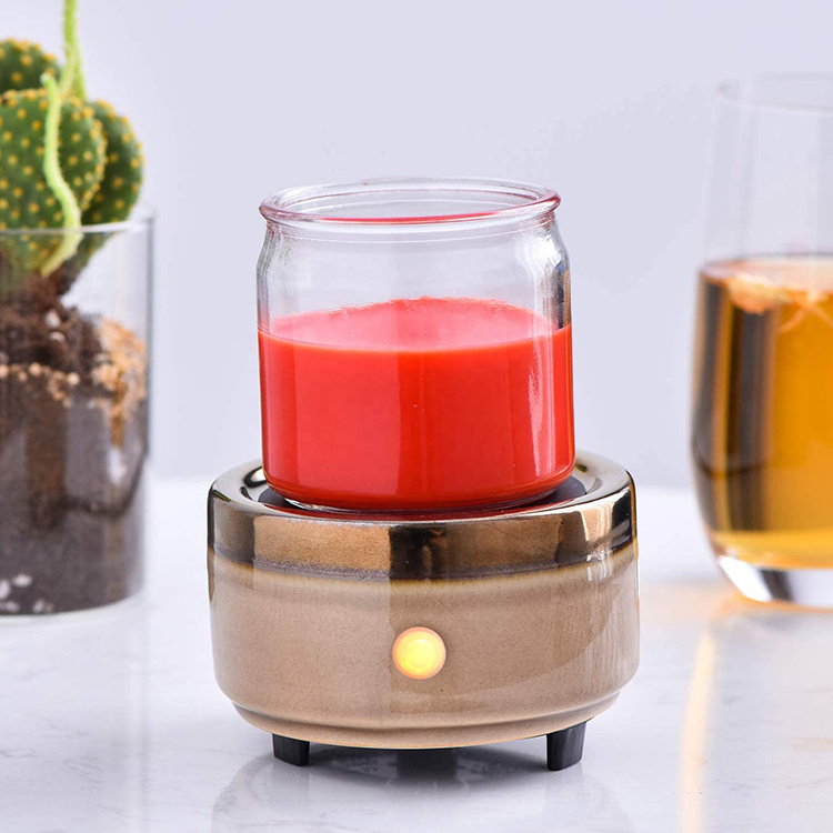 wholesale small table top heater 2 in 1 tea light electric ceramic candle melt warmer wax burner for home decoration