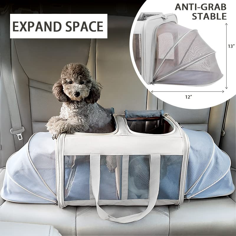 AromaNano Custom Luxury Pet Carrier Travel Removable Rolling 4 Wheels Mesh Dog Stroller Cat Trolley Bag