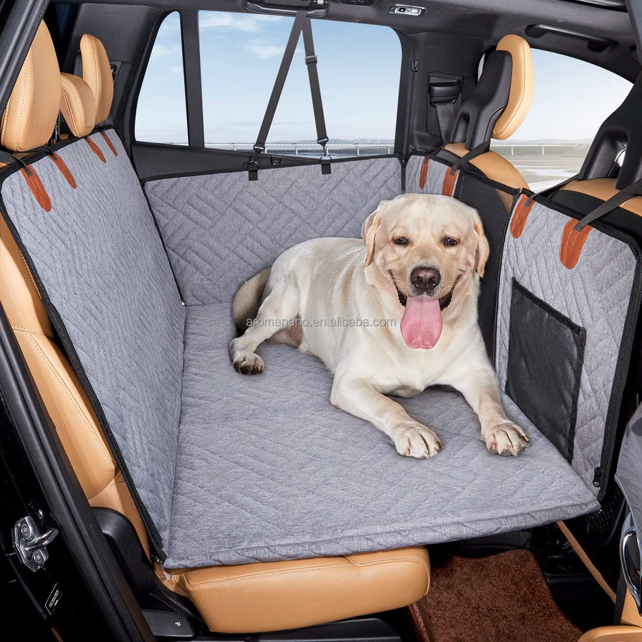 Back Seat Extender for Dogs Car Seat Cover for Back Seat Bed Inflatable for Car Camping Air Mattress Hammock for Car Travel Bed