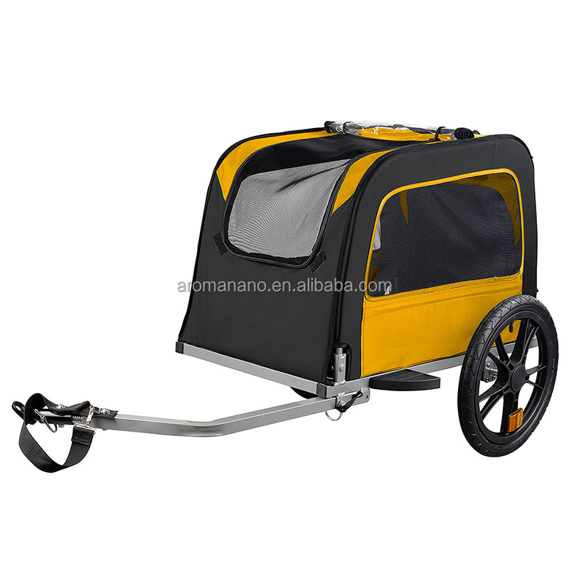 AromaNano Foldable Frame  Small & Medium Sized Dogs Bicycle Carrier Pet Bike Trailer