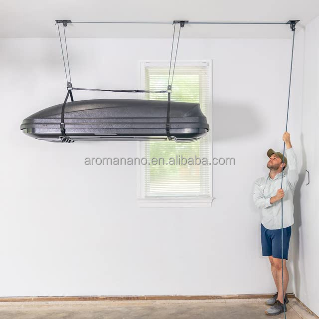 AromaNano Garage Pulley System & Ceiling Hoist, Holds 150 lbs, Cargo Box Storage