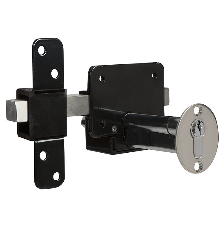 Stainless Steel Long Throw Gate Lock 1490116 Euro Profile Gate Lock for Sheds Gates & Garage Doors For Wooden Gates