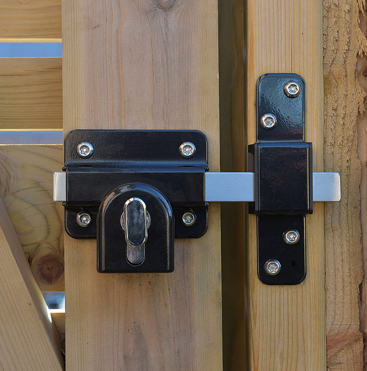 Stainless Steel Long Throw Gate Lock 1490116 Euro Profile Gate Lock for Sheds Gates & Garage Doors For Wooden Gates