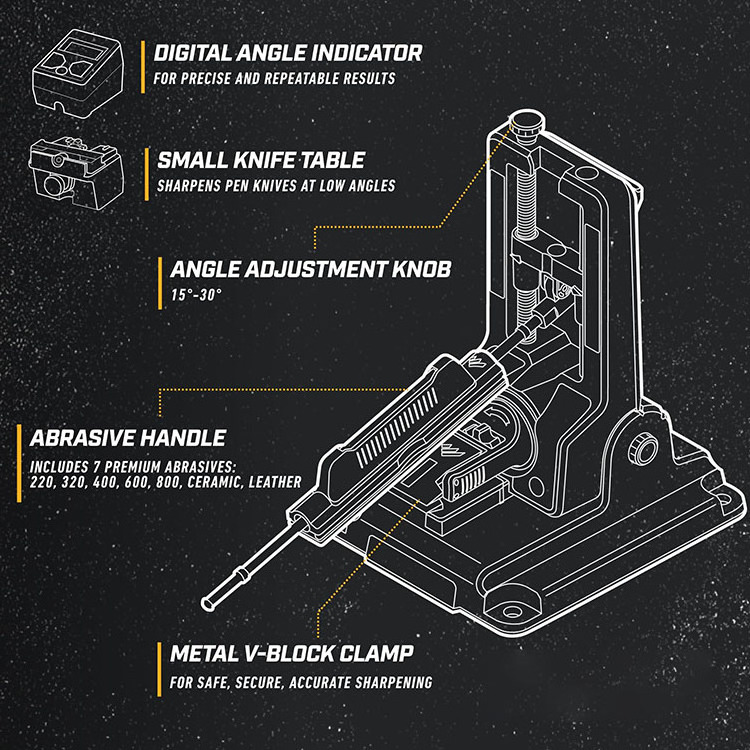 Complete Angle Adjustable Knife Sharpening System Professional Precision Adjust Knife Sharpener Tool