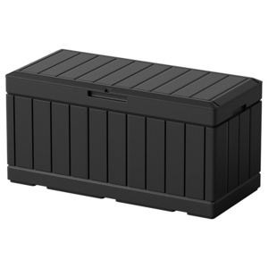 82 Gallon Resin Deck Box Large Outdoor Storage for Patio Furniture Garden Tools Weatherproof and UV Resistant Resin Deck Box