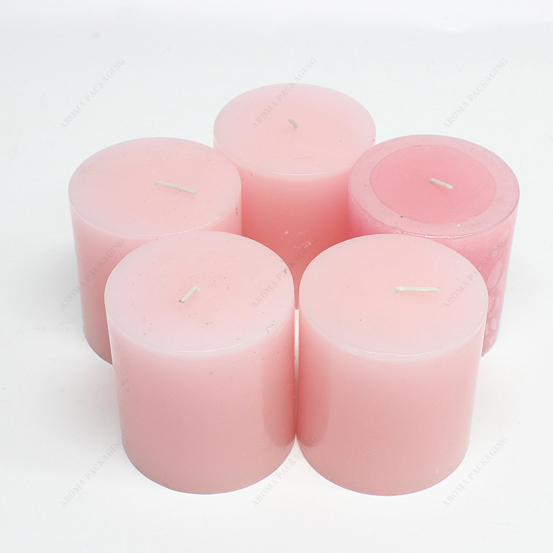 Dia 5cm 7cm 8cm 10cm Custom Fruity Scent Rustic Pillar Candles Clean Burning Smokeless Pillar Candles For Home Decoration