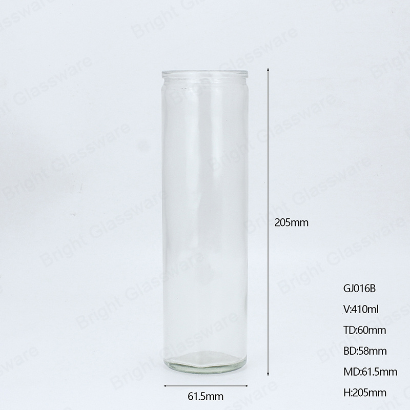 Cheap Price 7 Day Church Glass Candle Jars Religion Bottle Clear Vigil jars Mexican Religious Jars for Wholesale