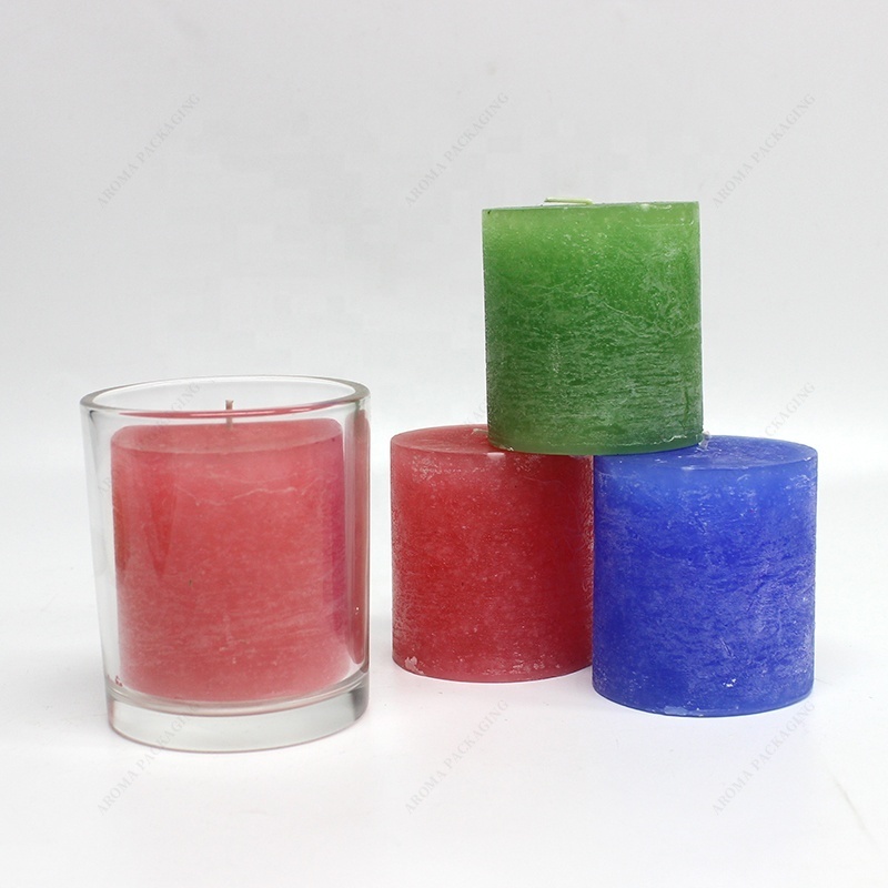 Custom Paraffin Wax Rustic Candle Handmade Unscented White Pillar Candles For Wedding Gifts