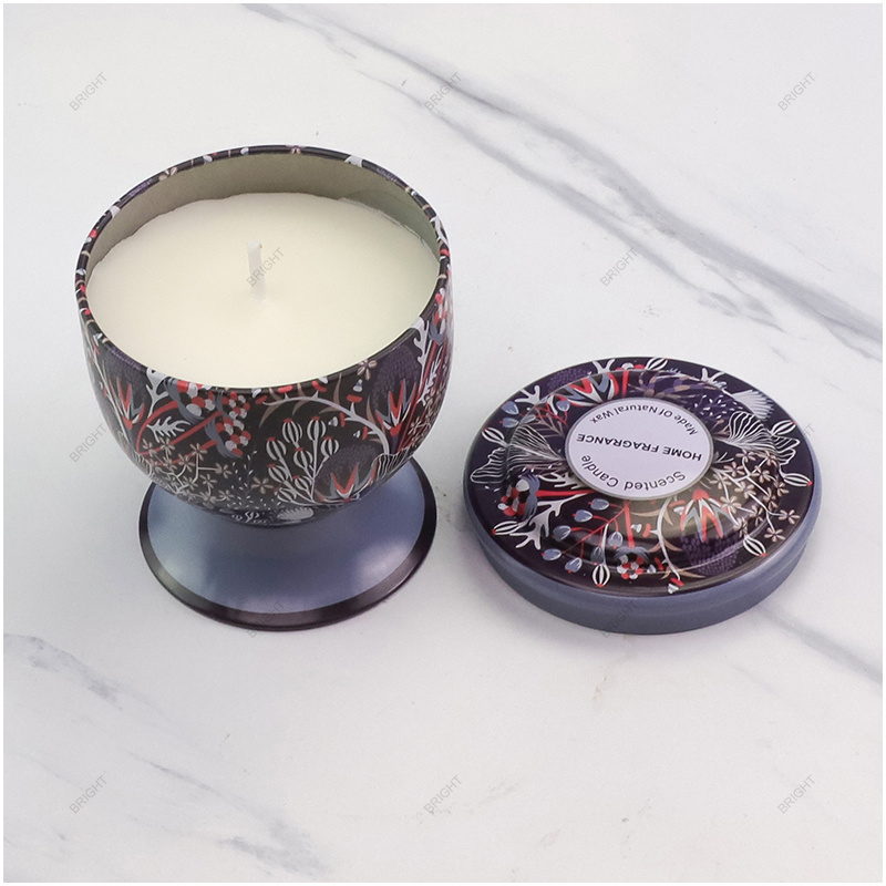 free example metal soap box packaging good quality scented candle packing Tall tin candle jar with lids and boxes for home decor