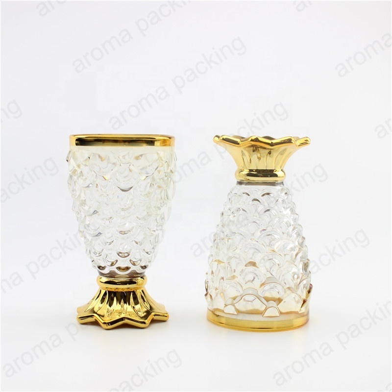 Wholesale High Quality Luxury Gold Glass Tea Pot sets  with Cups