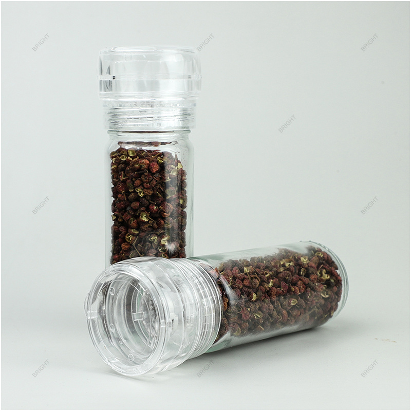 Aroma Best Price Manual Disposable Mill Wholesale 80ml 100ml Glass Plastic Refillable Spice Salt Pepper Grinder