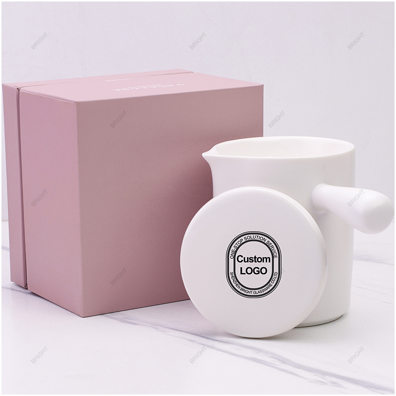 Aroma New Arrival Factory Modern Candle Container Decoration Home Christmas Handmade Ceramic Candle Jar with Packaging Box