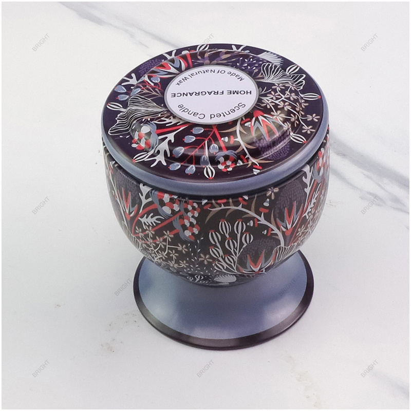 free example metal soap box packaging good quality scented candle packing Tall tin candle jar with lids and boxes for home decor