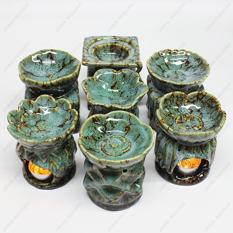 Unique Tea Light Candle Holder Essential Oil Burner Ceramic Wax Melt Warmer Burner