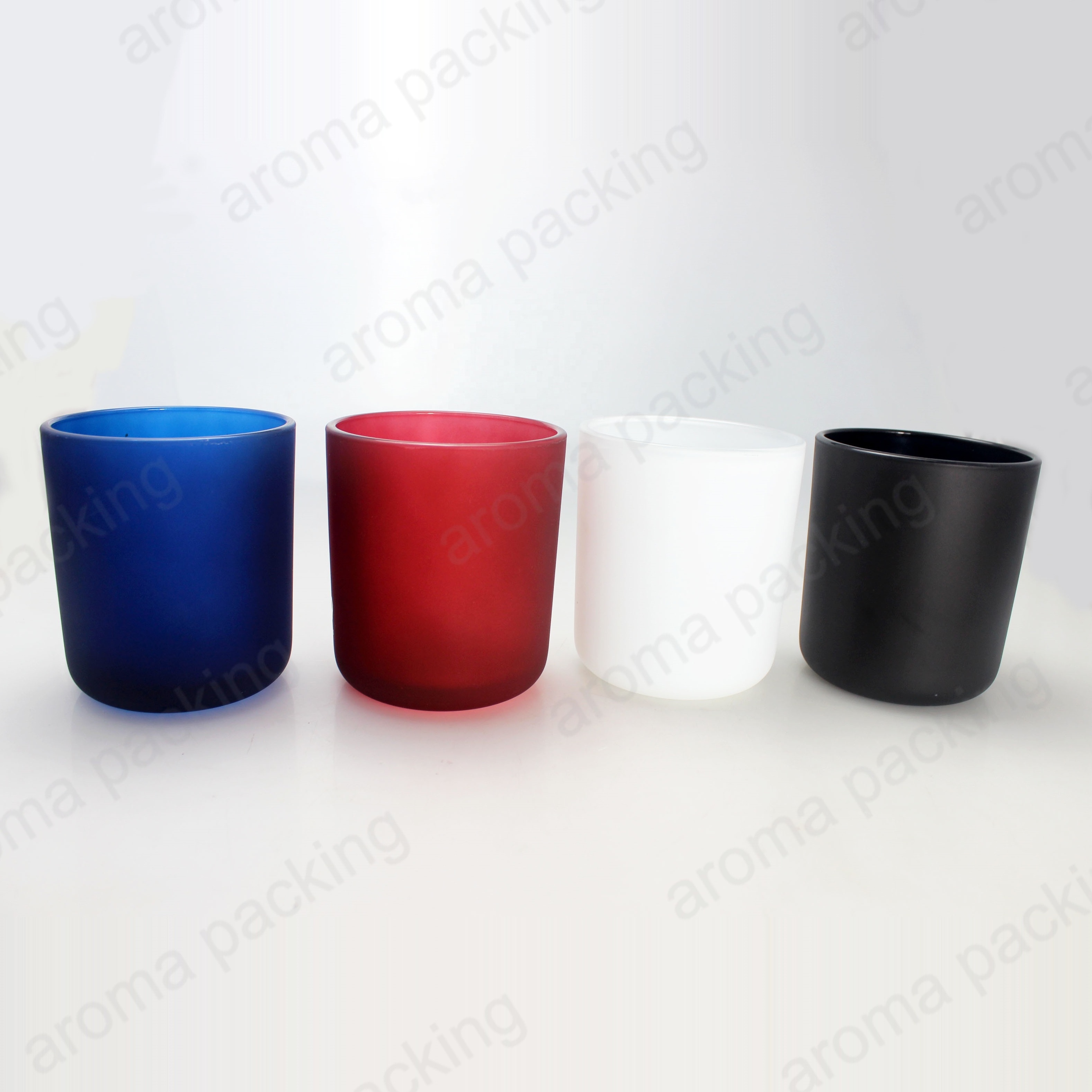 Matte Black or White Glass Jar with Plastic Lid or Metal Lid Glass Containers for Candles Glass Votives Vessel for Candle Making