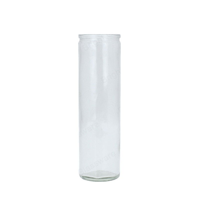 Cheap Price 7 Day Church Glass Candle Jars Religion Bottle Clear Vigil jars Mexican Religious Jars for Wholesale