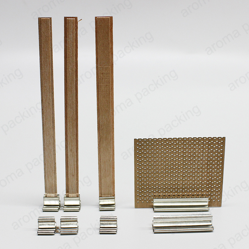 Wholesale Eco-friendly Booster Wood Wicks with Metal Sustainer Candle Wicks Double Wicks Candle Accessories