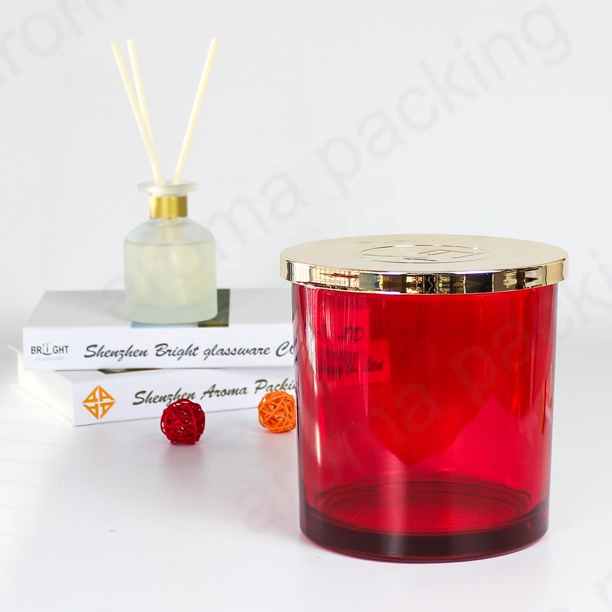 Wholesale Opulent 50 OZ Votive Round Candle Vessels Large Glass Candle Jar With Lid For 3 Wicks Candle