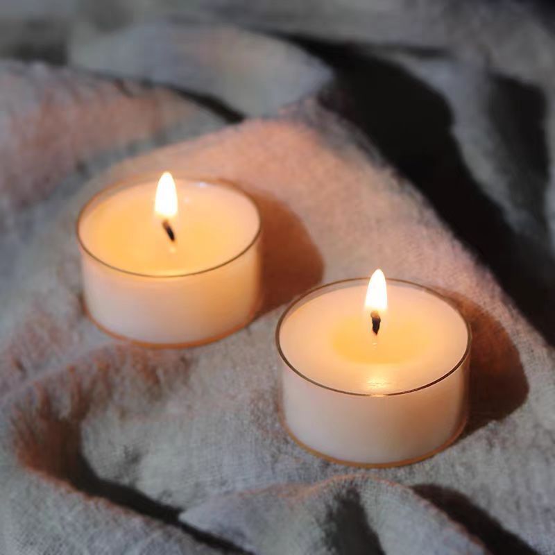 Free Sample Wholesale Empty Heart Round Aluminium Plastic Tea Light Candles Cup Container Unscented Tealight Candle Holder