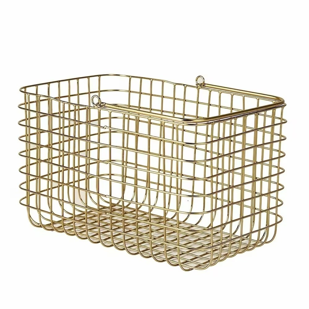 Wire Mesh Premium Design Metal Basket Reliable Quality Multifunctional Storage Organizer For Home & Office