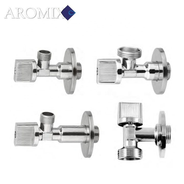 1/2 Inch Popular Sanitary Bathroom Toilet Slow Open Valves Copper Materials Brass Angle Stop Valve