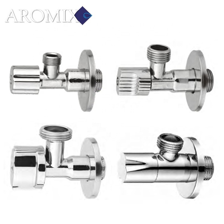 1/2 Inch Popular Sanitary Bathroom Toilet Slow Open Valves Copper Materials Brass Angle Stop Valve