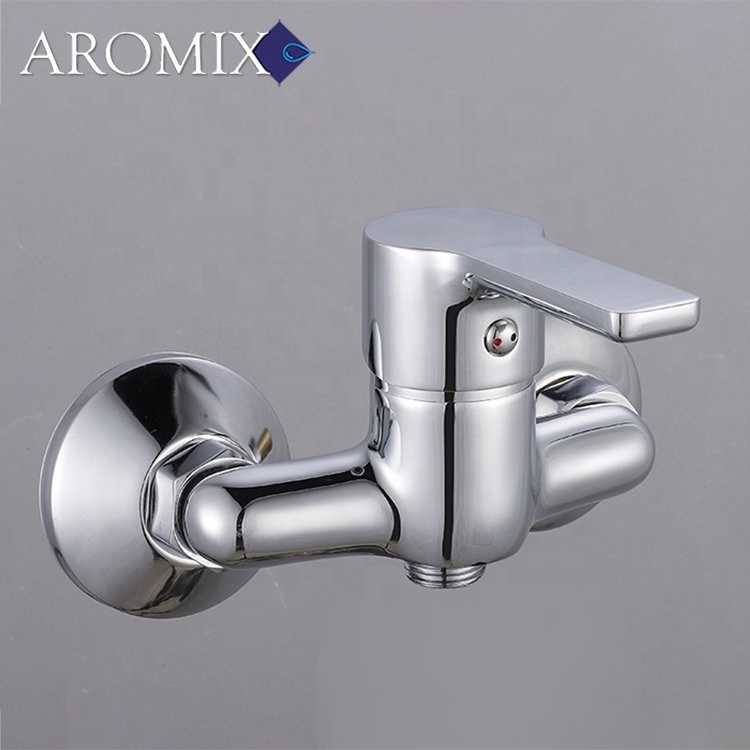 Wholesale Brass Bathroom Shower Faucet Customized Silver Bath Tubes Mixers