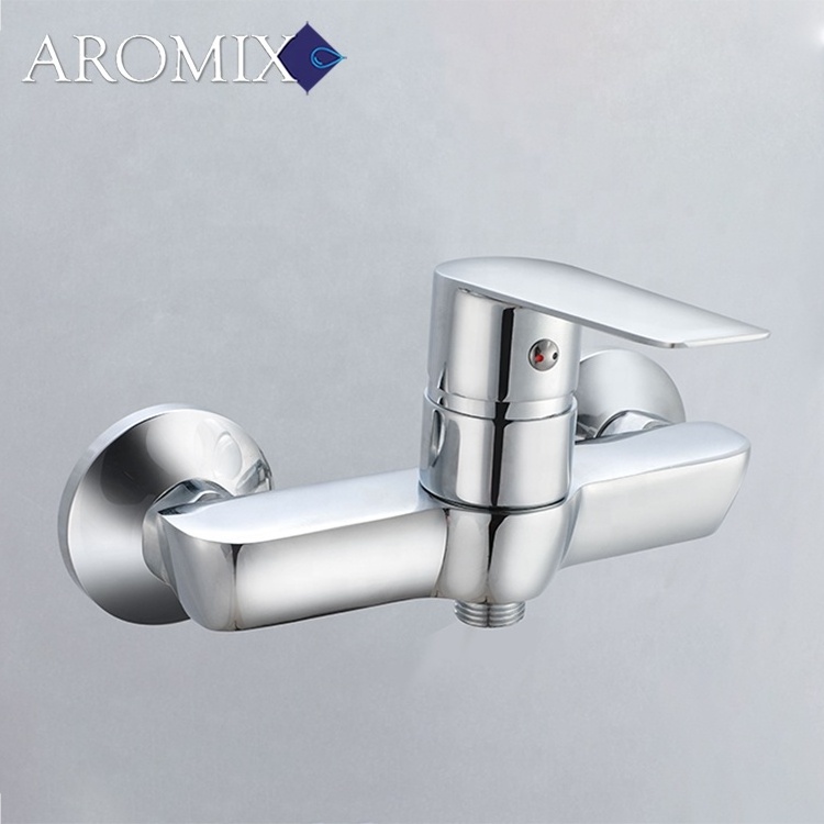 Wholesale Brass Bathroom Shower Faucet Customized Silver Bath Tubes Mixers