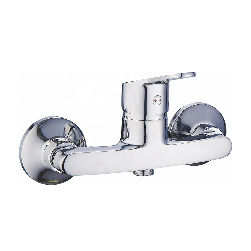 Hot Sale Double Hole Classical Brass Wall Mounted Bathroom Mixer Chromed Faucet for Shower