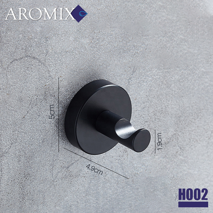 Door Coat Hanger Bathroom Matte Black Single Towel Hook Wall Organisation Stainless Steel Robe Hooks