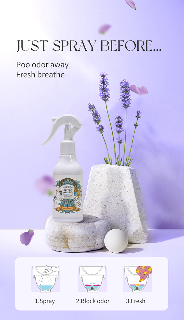 Popular Natural Air Freshener Spray Toilet Deodorant Household Bathroom Odor Eliminator Pre Poo Before You go Toilet Spray