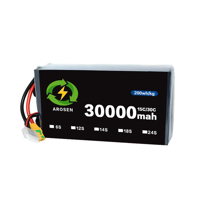 High power 30000mAh 44.4V 12S 15C 30C Lipo battery for professional drones, UAV, agricultural multirotor and industry drones