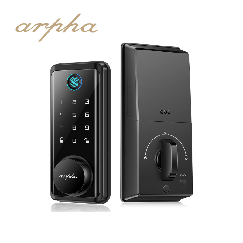 Arpha D601 Deadbolt Keyless Us Standard Smart Lock Door Wi-Fi Waterproof Biometric Fingerprint Lock