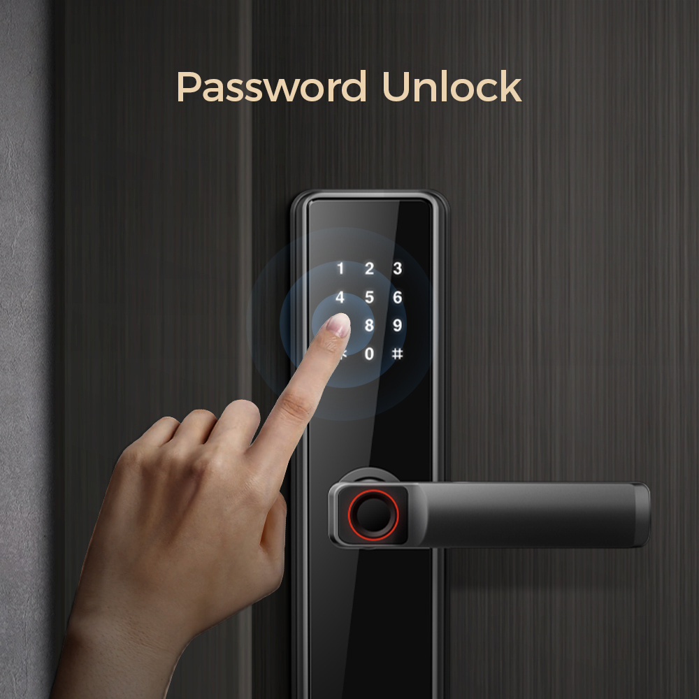 Arpha H210 Handle Tuya Smart Lock European Smart Door Lock Wifi Bluetooth Fingerprint Lock