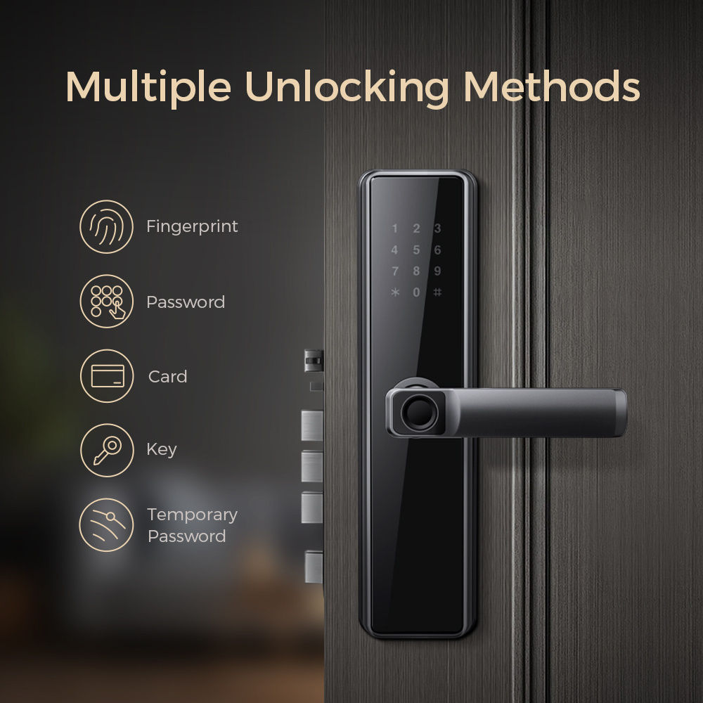 Arpha H210 Handle Tuya Smart Lock European Smart Door Lock Wifi Bluetooth Fingerprint Lock