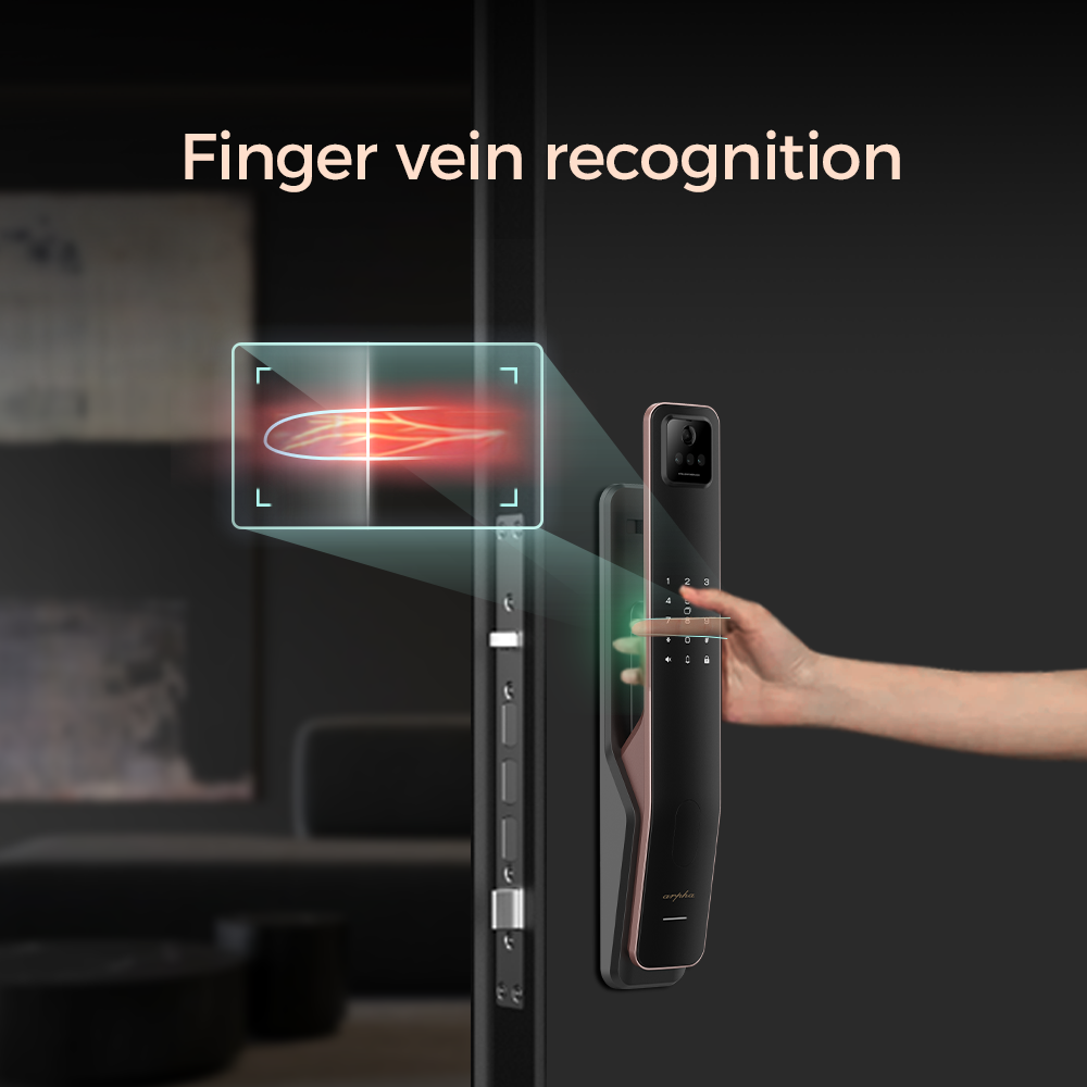 Arpha M6 Finger Vein 3D Face Recognition Full Auto Smart Lock WIFI Bluetooth Biometric Smart Lock