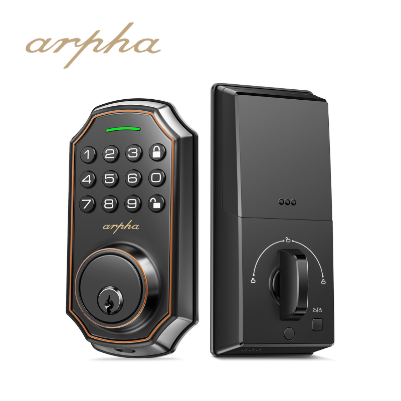 Arpha D180 Rubber Keypad Password Unlock Smart Lock Zinc Alloy Deadbolt Smart Lock