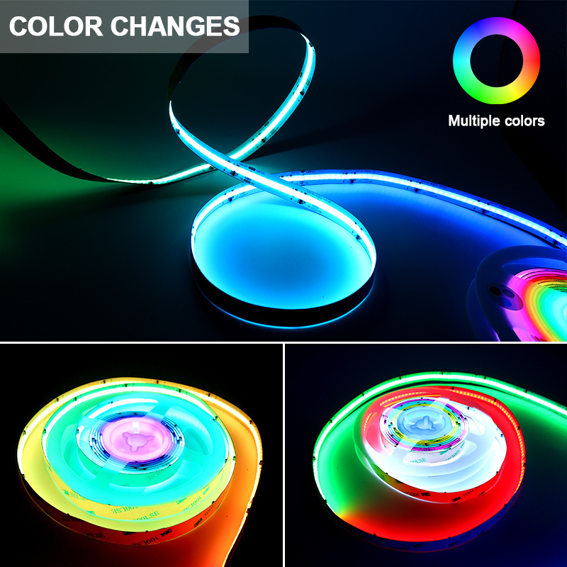 Colorful magic COB RGB pixel LED strip 12V high density 720 LED/m digital COB smart LED strip light dream color